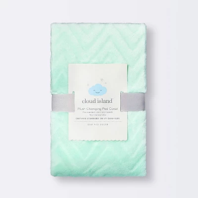 Plush Changing Pad Cover Chevron - Cloud Island™ Mint - Image 3