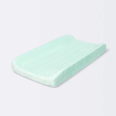 Plush Changing Pad Cover Chevron - Cloud Island™ Mint - Image 2