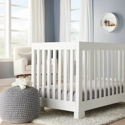 Polyester Rayon Fitted Crib Sheet - Solid Gray - Cloud Island™