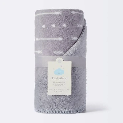 Plush Baby Blanket - Gray Arrows - Cloud Island™ - Image 3