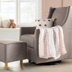 Muslin Quilt Baby And Toddler Blanket - Light Pink - Cloud Island™