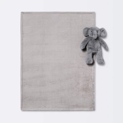 Plush Blanket With Soft Toy - Cloud Island™ Gray Elephant - Image 2