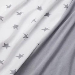 Fitted Jersey Crib Sheet - Gray & Scatter Star - Cloud Island™ 2pk
