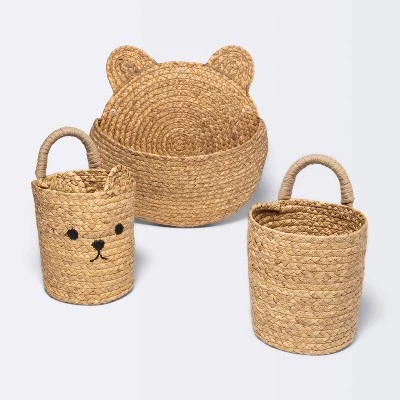 Small Hanging Bear Basket With One Handle - Cloud Island™ - Image 3
